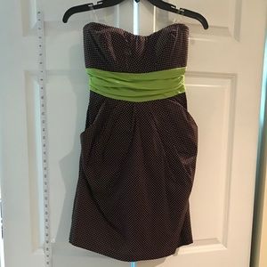 Brown polka dot dress